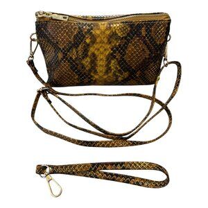 Jenn & Co. Snake Print Faux Leather Crossbody Bag With Removable Strap